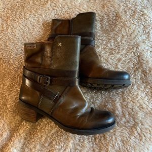❤️ Pikolinos Leather Two Tone Brown Bootie